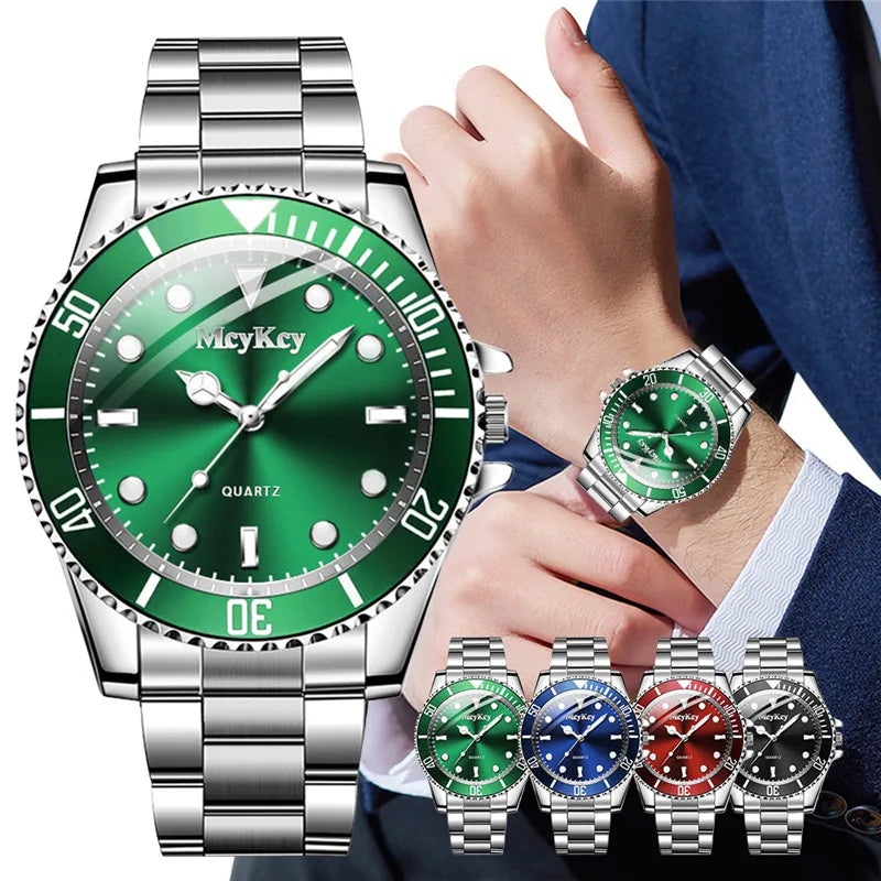 Fashion Large Dial Men Quartz Watch Men Business Watches Casual Clock Sports Wristwatch Reloj Hombre